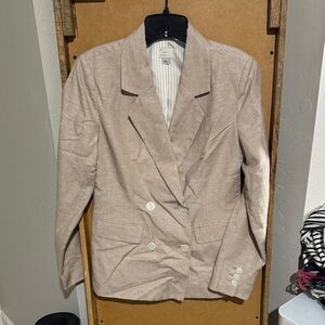 a new day Beige Double-Breasted Blazer